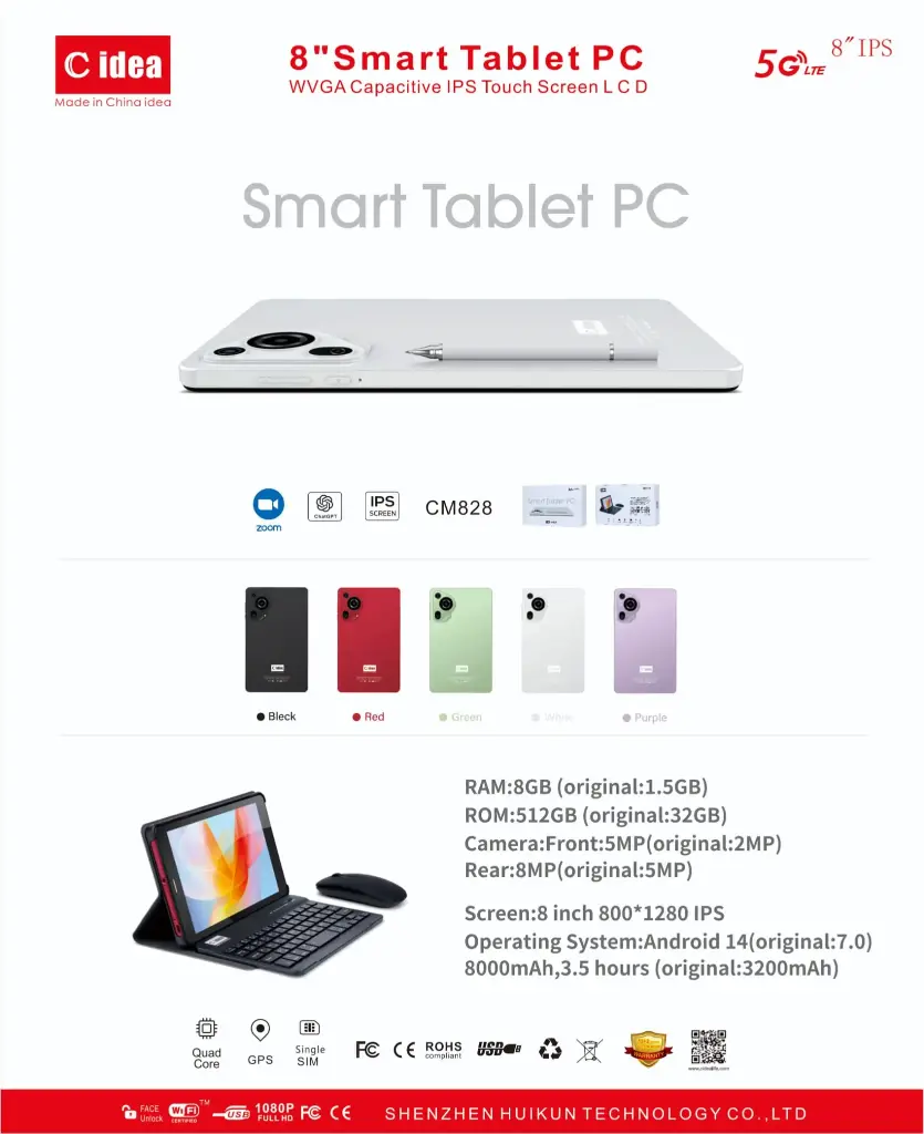 C idea Tablet 8" CM828 Pro Max 
