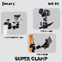 Jmary MS-90 Heavy-Duty Aluminum Super Clamp Mount for Cameras and Phones